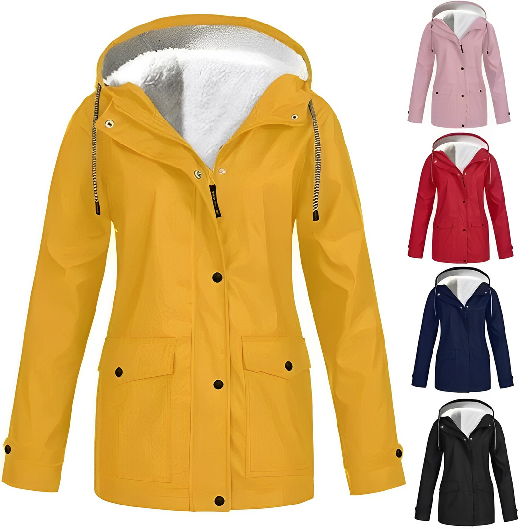 Grete-Marie | Regenjacke mit warmem Futter und verstellbarer Kapuze