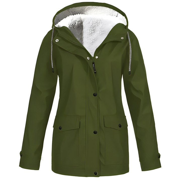 Grete-Marie | Regenjacke mit warmem Futter und verstellbarer Kapuze