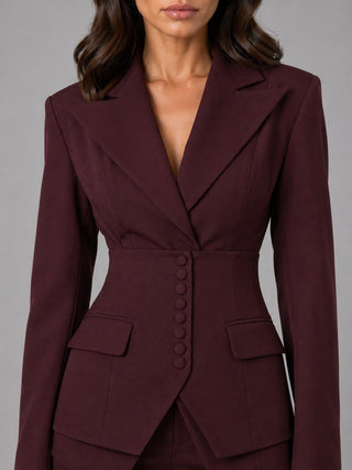 Anselma | Zweiteiliges Set mit tailliertem Blazer und weiter Hose