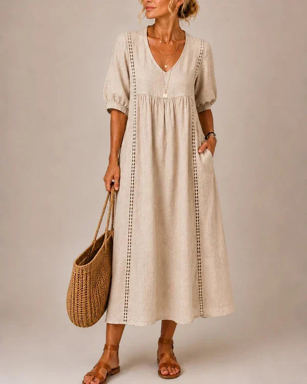 Sefi | Sommerliches Midikleid mit Spitzendetails