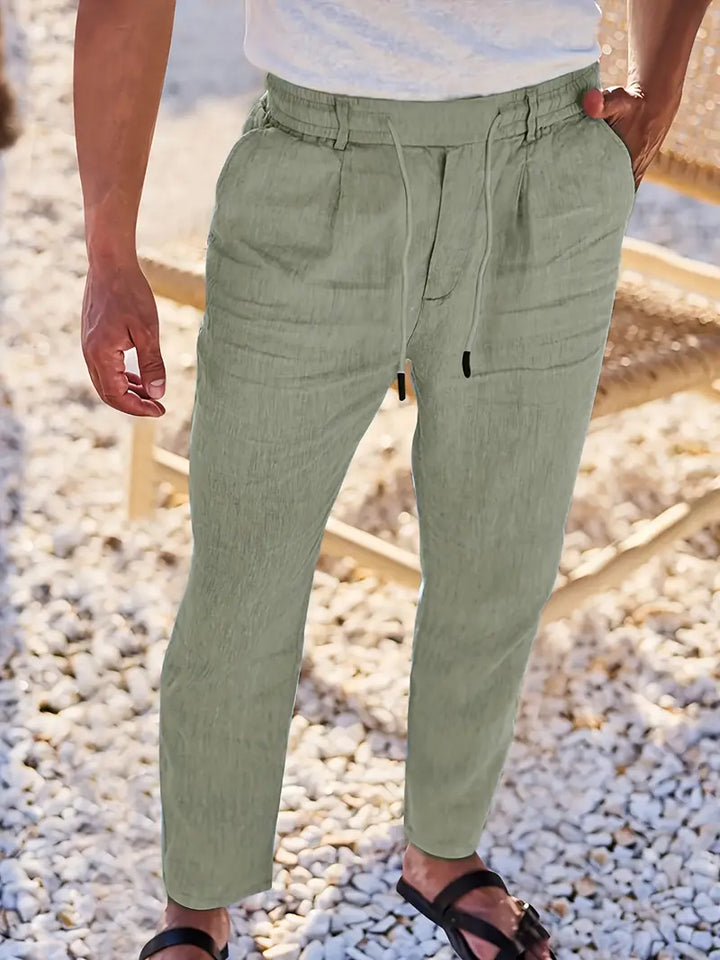Nichols | Weite Leinenhose mit Kordelzug