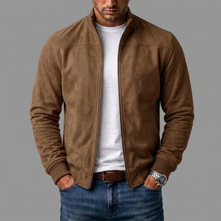 Clément | Jacke in Wildleder-Optik mit Stehkragen
