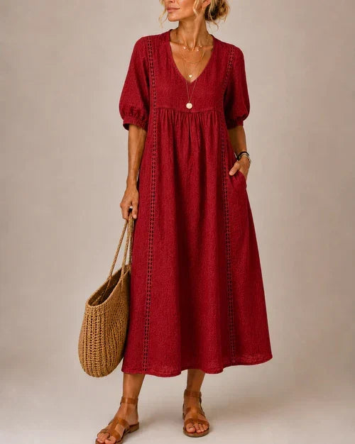 Sefi | Sommerliches Midikleid mit Spitzendetails