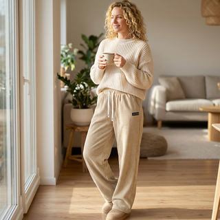 Hanna | Cordhose mit weitem Bein und Kordelzug