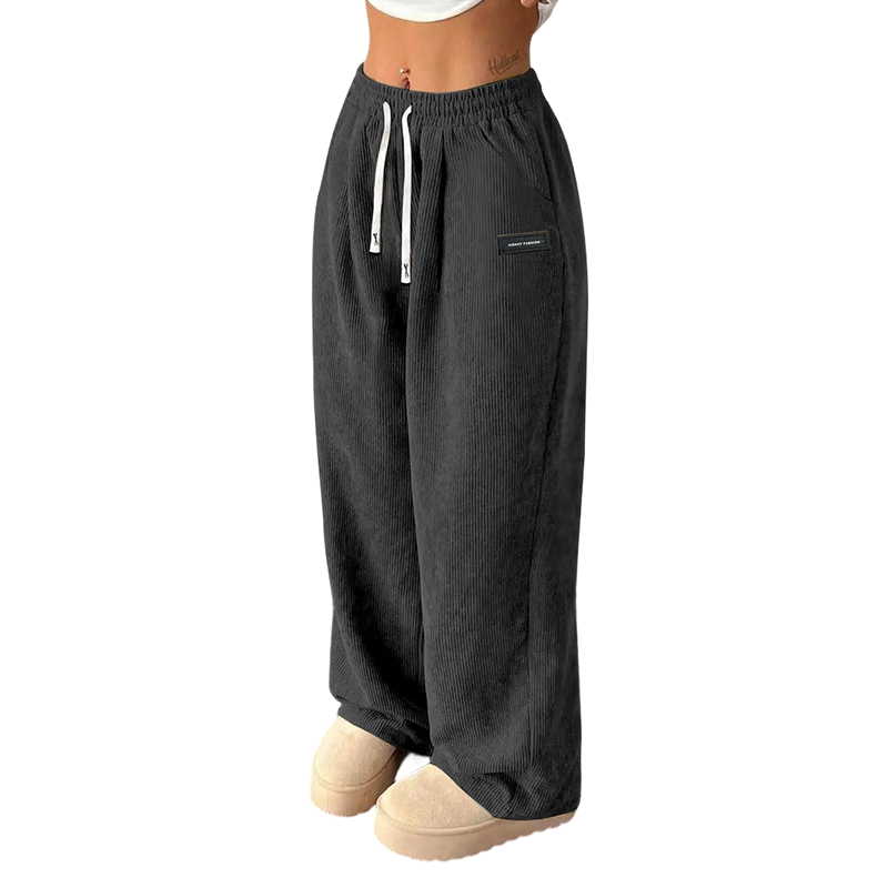 Hanna | Cordhose mit weitem Bein und Kordelzug