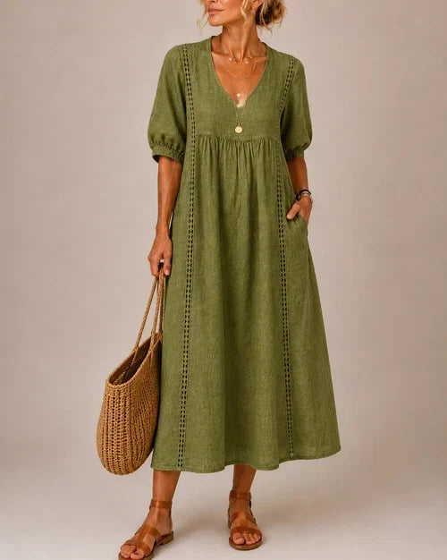 Sefi | Sommerliches Midikleid mit Spitzendetails